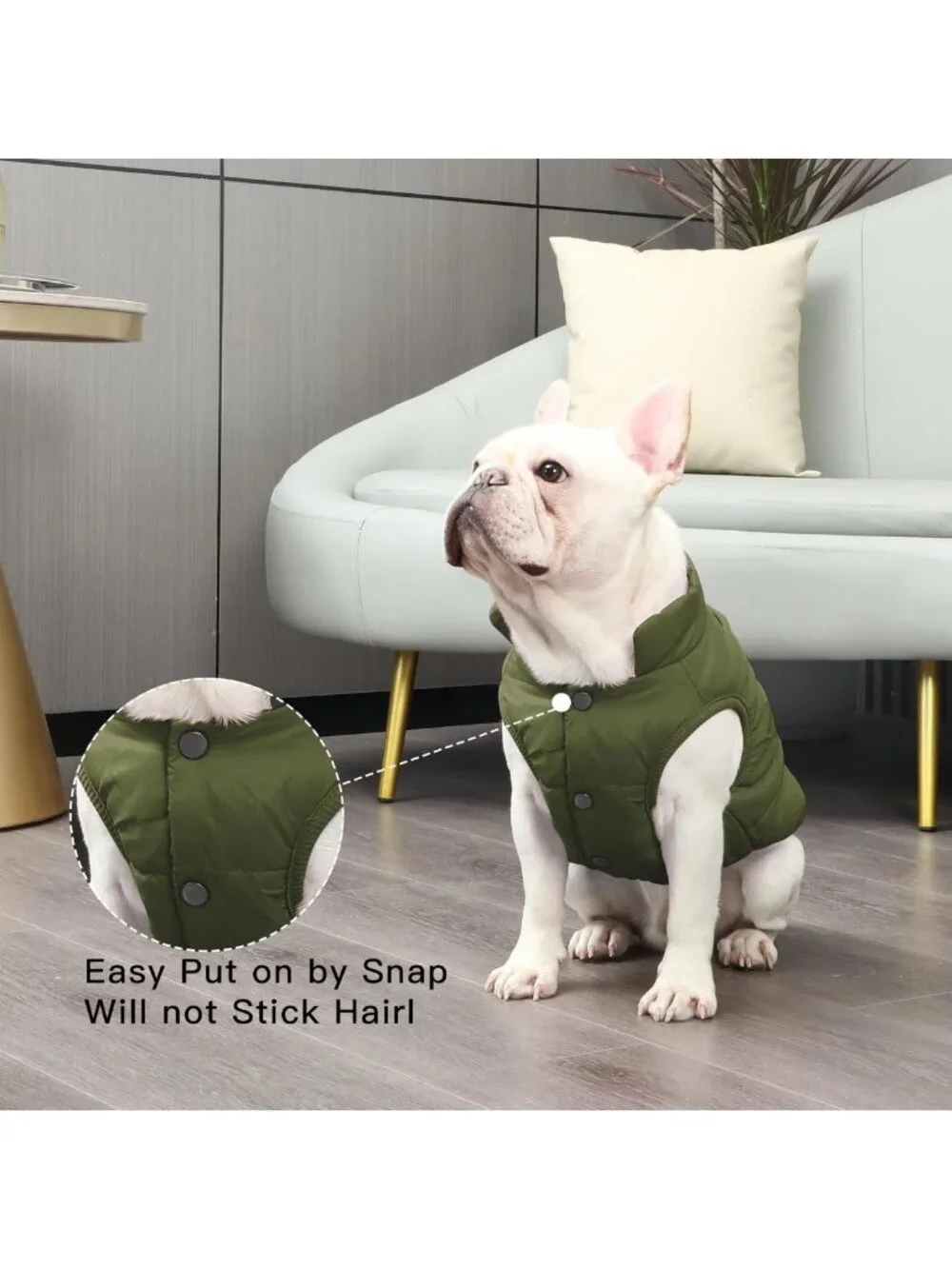 Warm Fleece Lined Dog Jacket for Winter, Soft Windproof Coat for Small Dogs